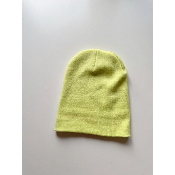 HERSCHEL Elmer Highlighter Yellow Acrylic Knit Beanie Toque Hat - Picture 8 of 12